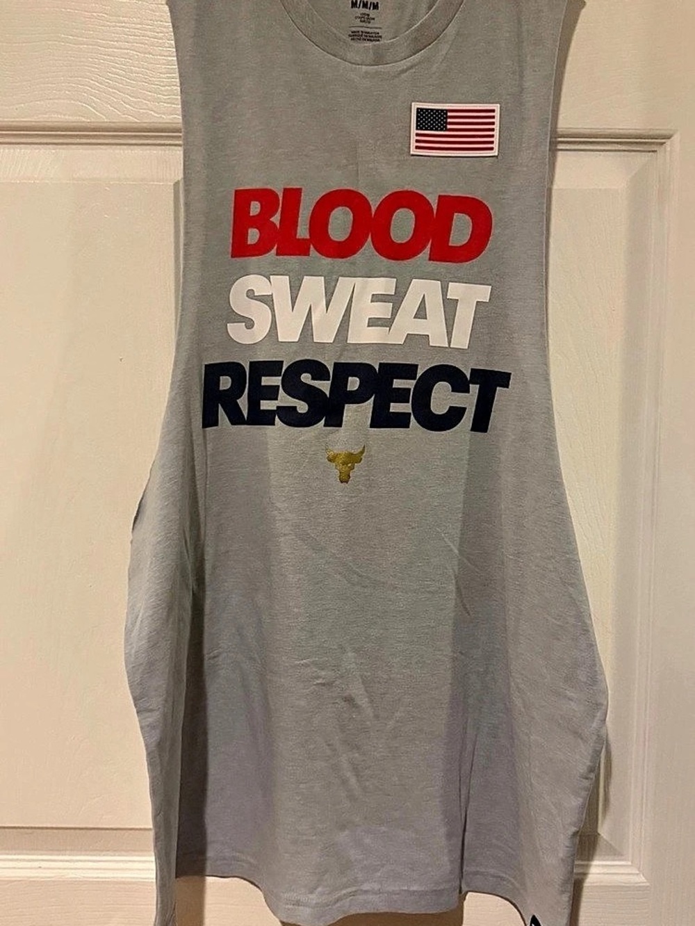 Under Armour Project Rock Blood Sweat Respect Tank Top Men's M Like New